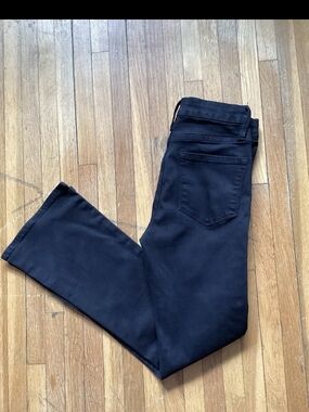 Frame Ladies Size 25-26 Solid Black Denim Jeans,Cotton Blend,Le-Crop Mini Boot